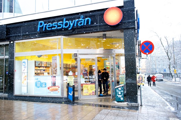 Bild på butiken Pressbyrån.